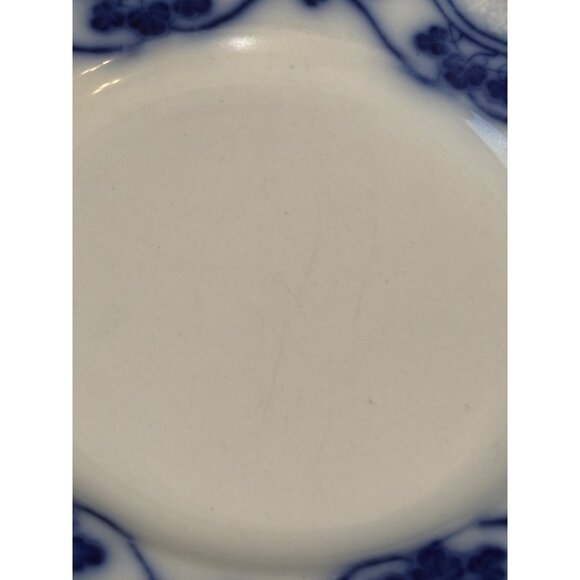 2 Antique Stanley Pottery Flow Blue Paris 9" Plates + Plate hangers New Wharf - Picture 14 of 16